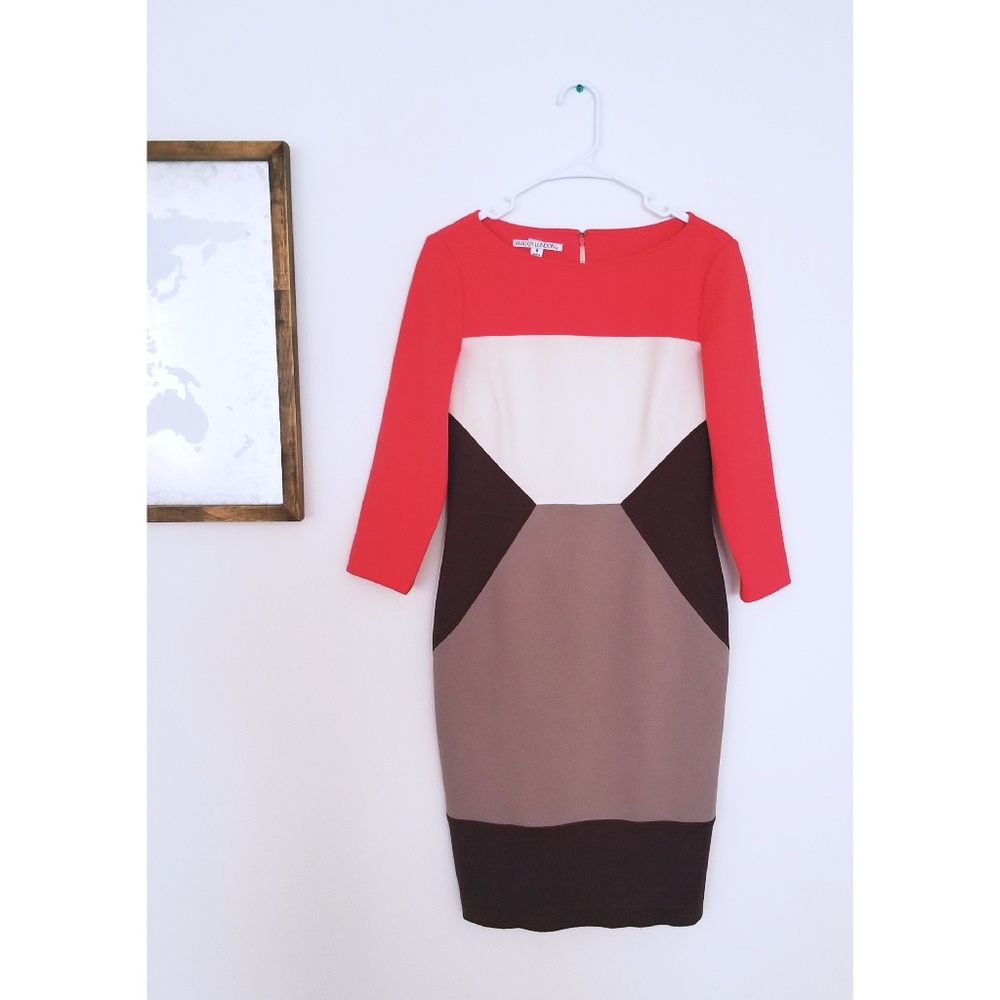 Maggy London Sheath Colorblock Dress